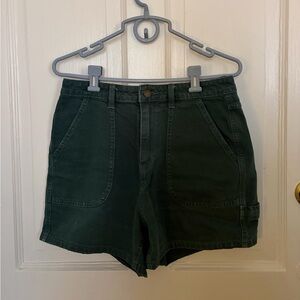 Green High Rise Universal Thread Jean cargo style shorts